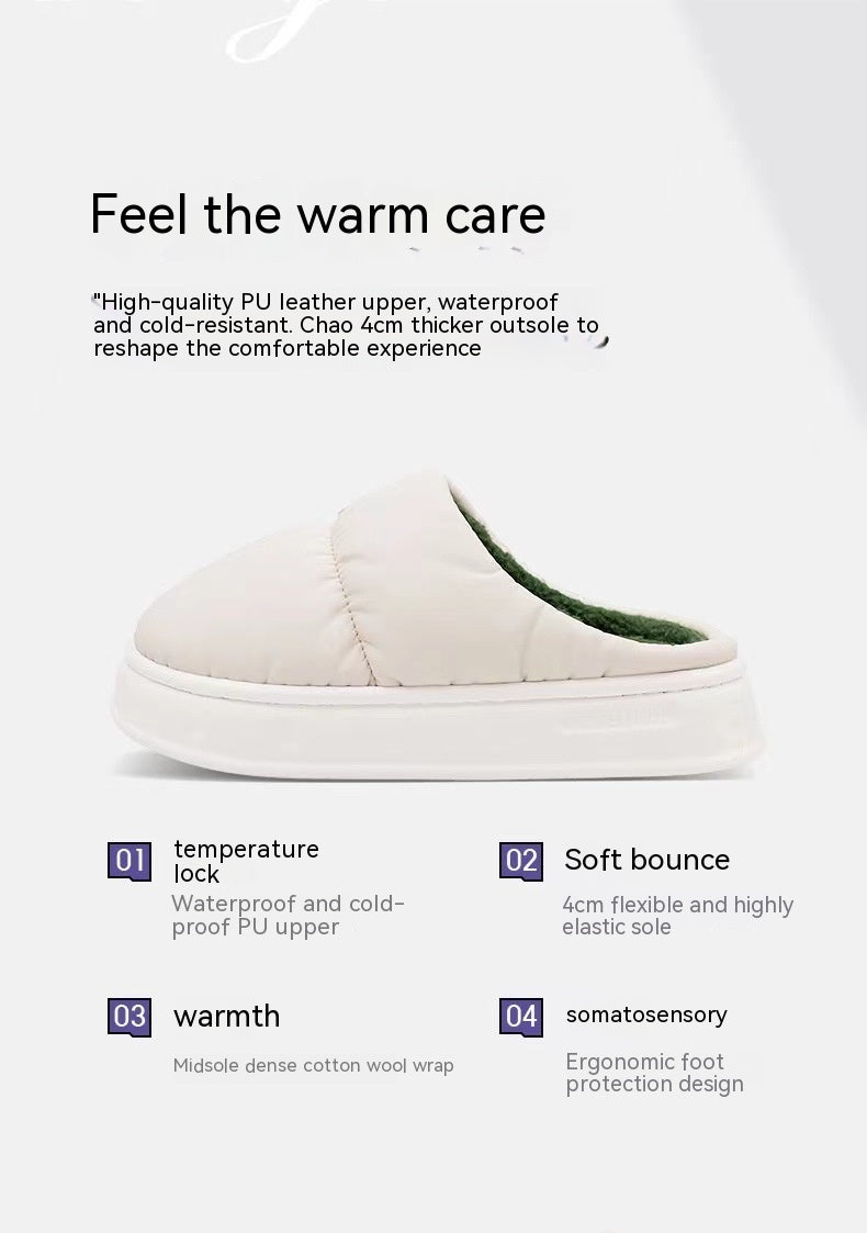 Women's Waterproof Winter Cotton Slippers