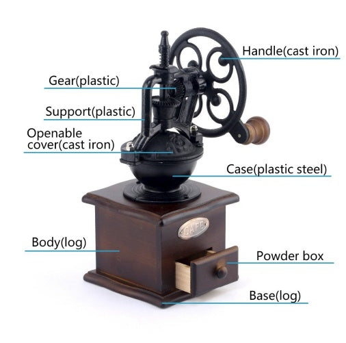 classic Hand grinder, coffee bean grinder