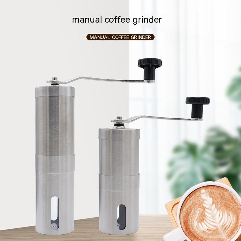 Manual Coffee Bean Grinder - Stainless Steel Hand-Crank