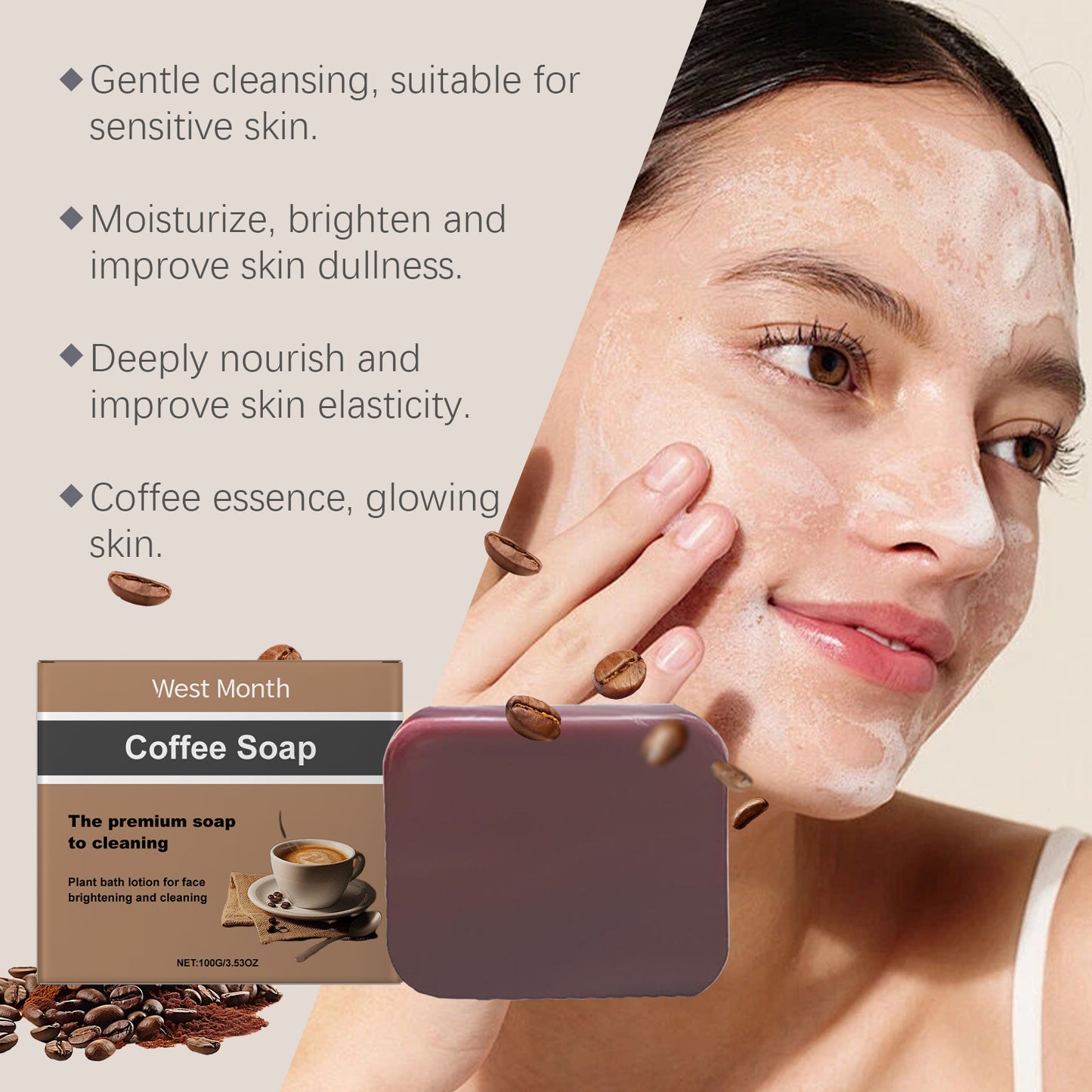 Coffee Facial Soap Coffee Essence Gentle And Clean