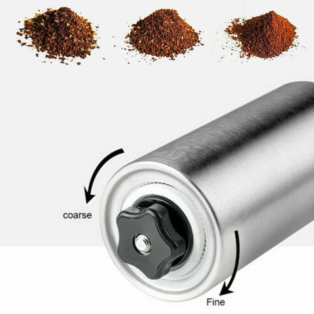 Stainless Steel Hand Crank Burr Grinder for Coffee and Pepper