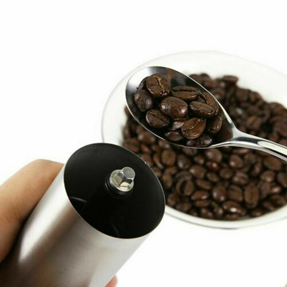 Stainless Steel Hand Crank Burr Grinder for Coffee and Pepper