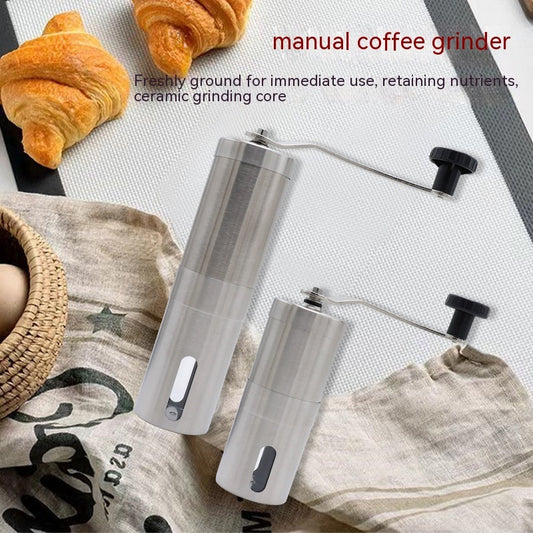 Manual Coffee Bean Grinder - Stainless Steel Hand-Crank