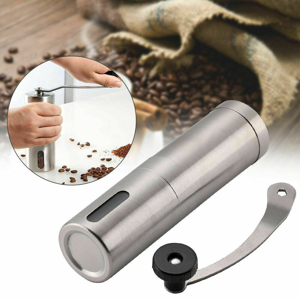 Stainless Steel Hand Crank Burr Grinder for Coffee and Pepper